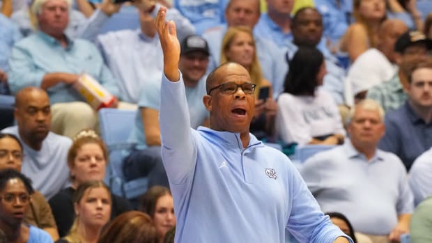 UNC basketball head coach Hubert Davis